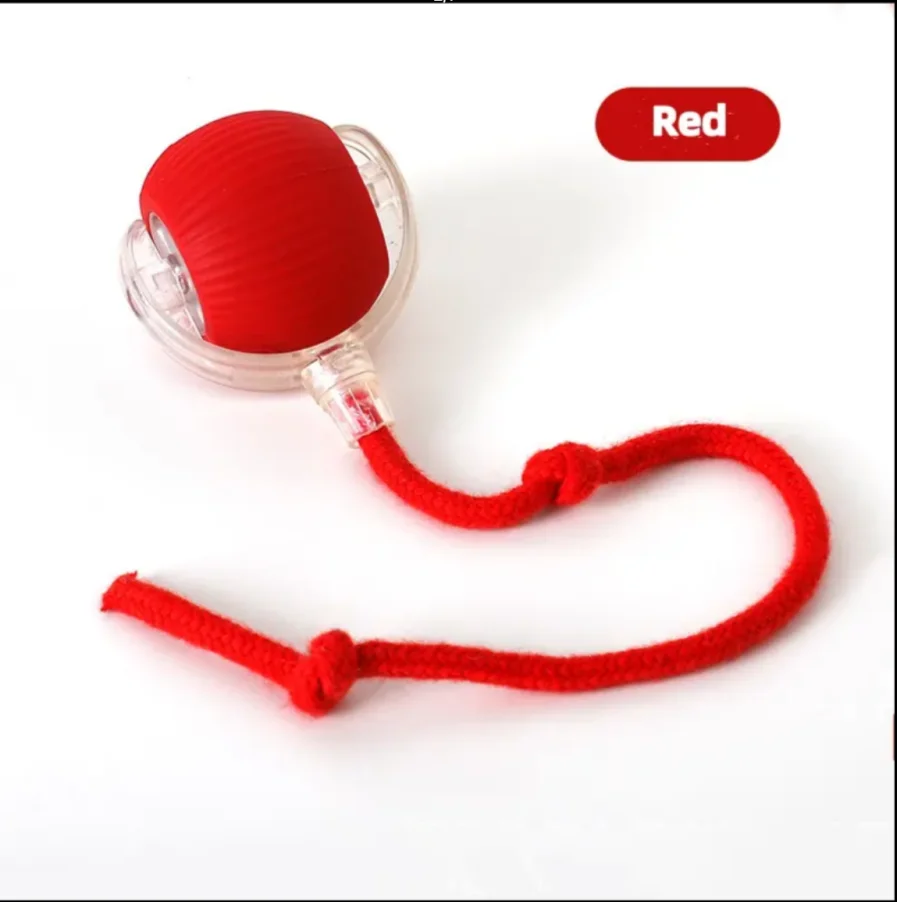 Cat Faux Tail Rechargeable Smart Ball Toys 360° Smart Automatic Interactive Self Rolling Training Imitate Mouse Pet Dog Ball