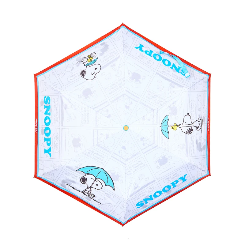Зонт PEANUTS Snoopy Rainy Season Series, милый мультяшный складной компактный дорожный зонт, защита от ультрафиолета, от дождя и солнца, легкий.