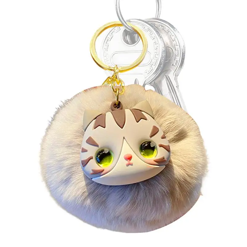 Cat Keychain Plush Cartoon Plush Cat Bag Pendant Keychain Creative Hangable Decorative Suspending Ornaments For Bags Keys