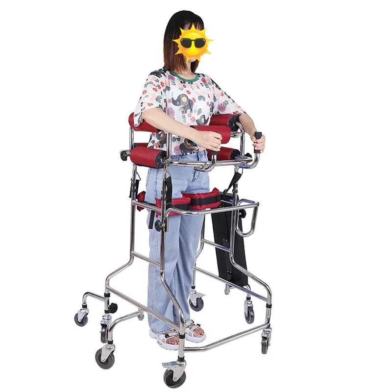 Walker Barrier-Free Design for the Elderly and Disabled, Standing and Walking Confidently for Celebrah Paralysis Patients