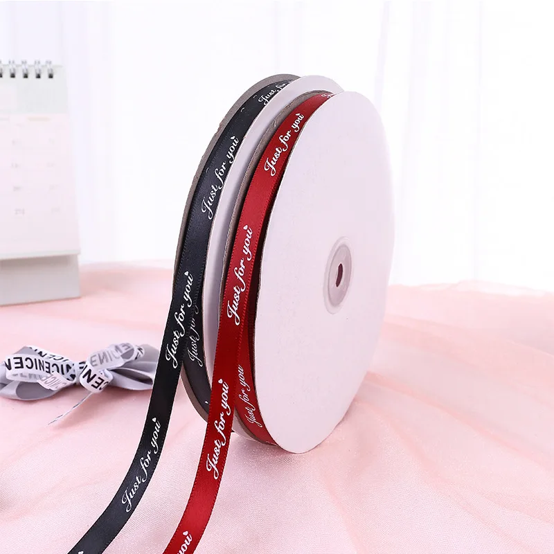 

Satin & Cotton Ribbons 100Yards Custom Printed LOGO Gift Packaging 10mm~25mm