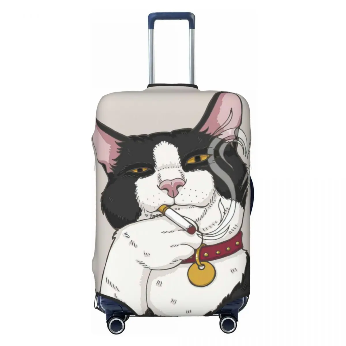 Chill Cat Print Luggage Protective Dust Covers Elastic Waterproof 18-32inch Suitcase Cover Travel Accessories