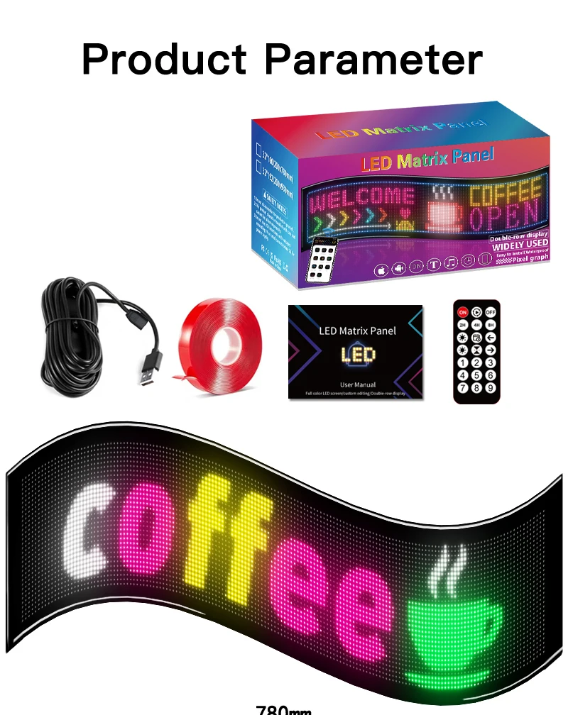 

Без адаптирования, мягкий экран, цифровое сообщение, движущееся мини-гибкое светодиодное приложение для дисплея, управление своими руками, гибкий анимационный дисплей