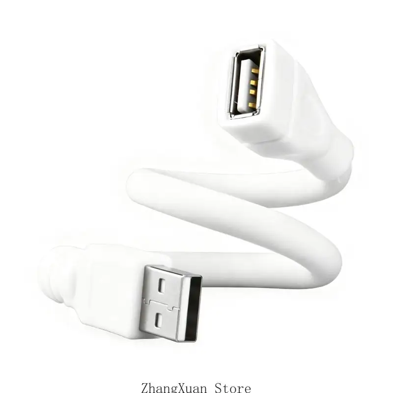 USB Male to Female Extension Cable, 30 Adjustable Neck USB-A Cable for Rear USB Access across Desk and Vehicle Areas 3XUF