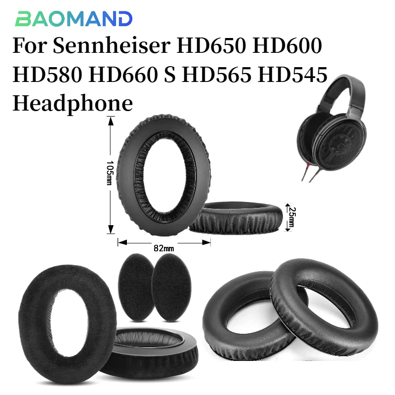 

1 Pair Replacement Foam Ear Pads Pillow Cushion Cover for Sennheiser HD650 HD600 HD580 HD660 S HD565 HD545 Headphone Headset