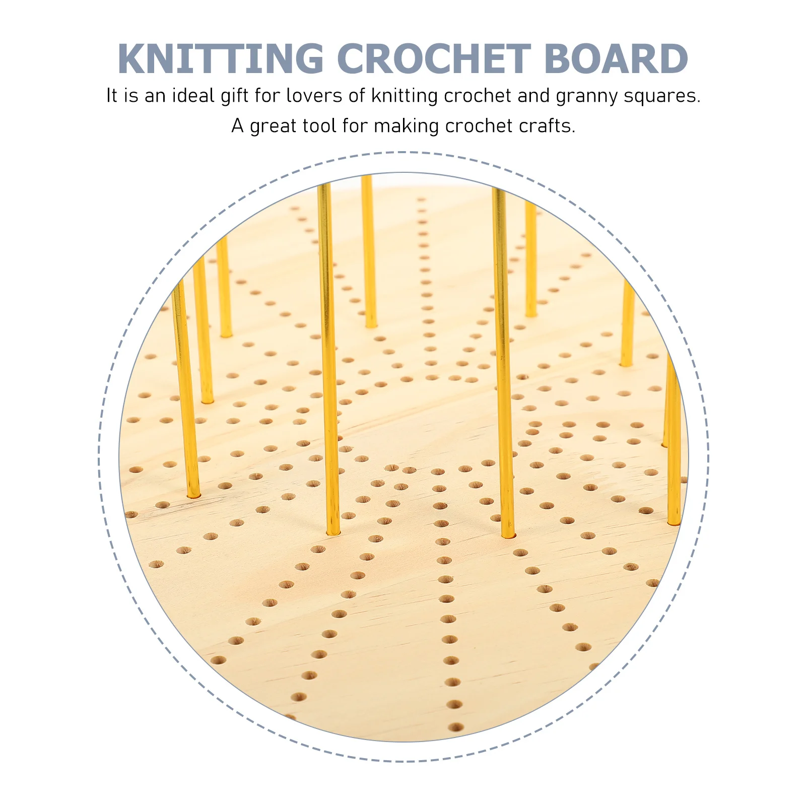 

1 Set Wooden Blocking Board For Crochet Durable Safe Wood With Positional Needles Ideal For Multiple Projects Simultaneous Use