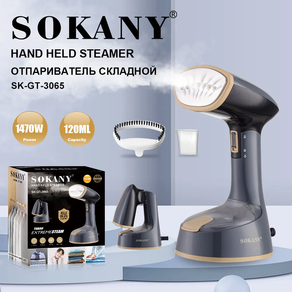 Handheld Steamer with Brush,1470W Portable Garment Steamer for Clothes, Foldable Travel Steam Iron, Continuous Steam,Lightweight