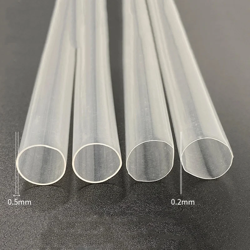 1Meter ID 3-45mm Thicknss 0.2/0.5mm 200 Degree.C Clear FEP Heat Shrink Tube 1.3:1 Thermal Cable Sleeve Insulated Wire Heatshrink