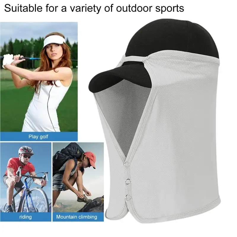 

39BD Ice Silk Cycling Face Mask for Hat Neck Flap for Sun and Wind Perfect for Active Outdoor Lifestyle
