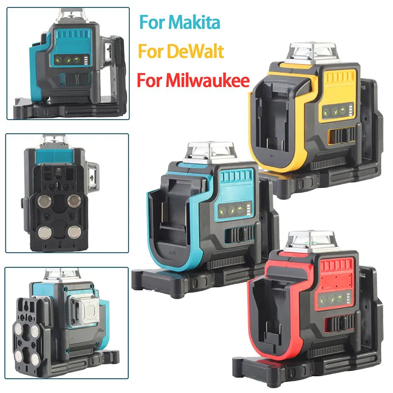 

High-Precision Laser Infrared Ground and Wall Instrument Green Light Level For Makita/DeWalt/ Milwaukee 18V Lithium Battery