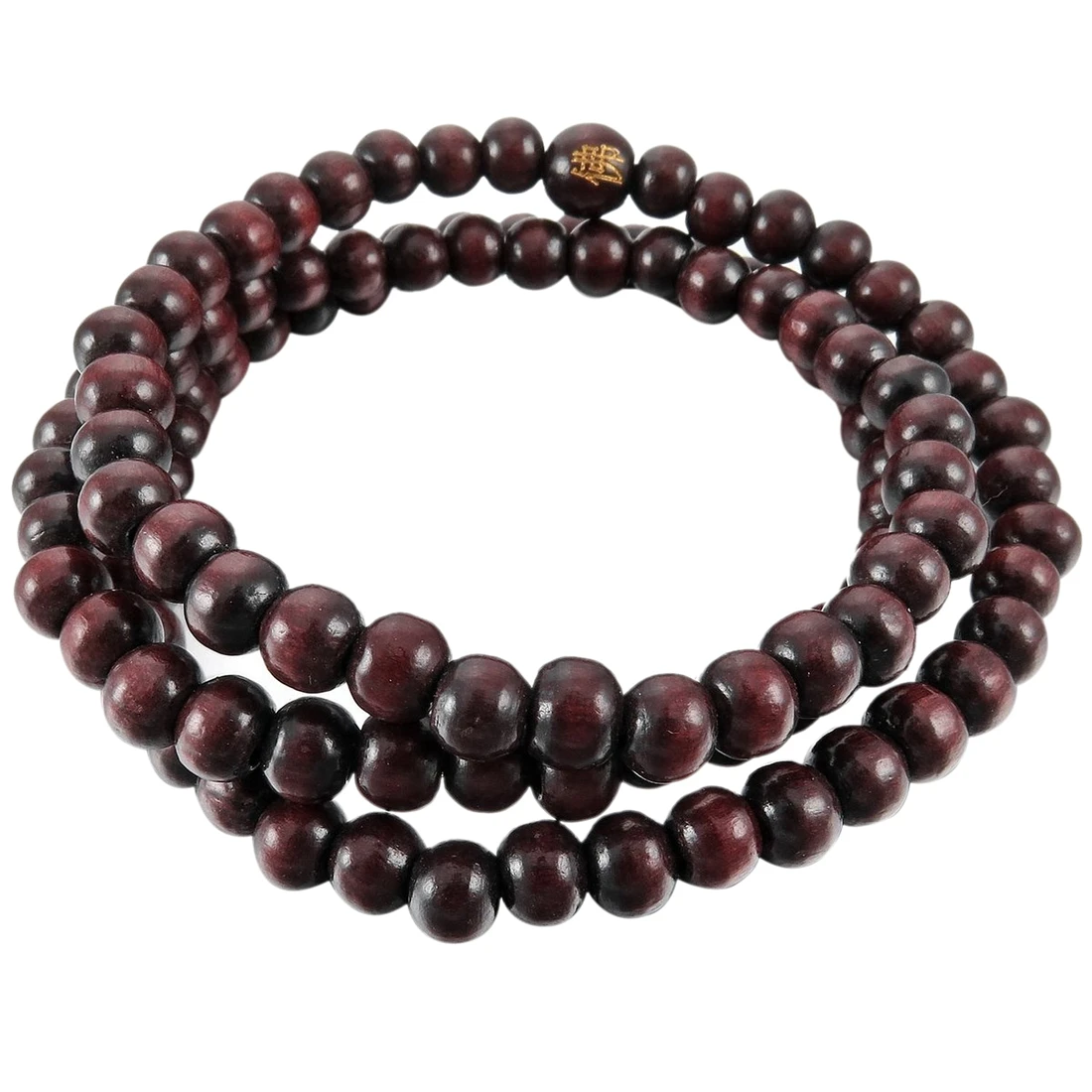 6mm Wood Bangle Bracelet Tibetan Buddhist Sandal Necklace 108pcs Bead Buddhism Prayer Man, Woman Red