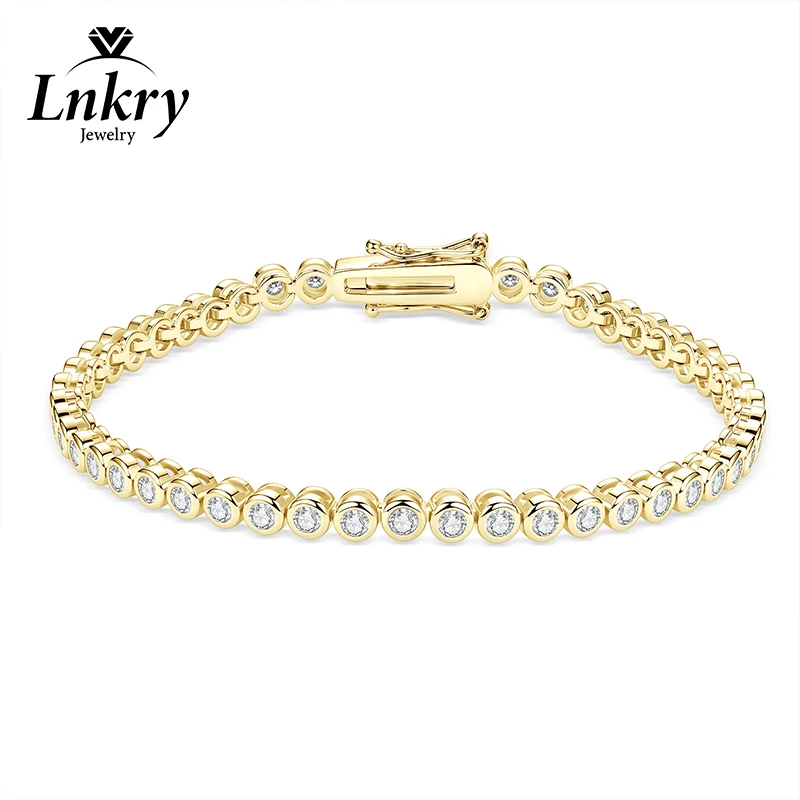 Badminton Korea - Bracciale tennis Lnkry scintillante con moissanite