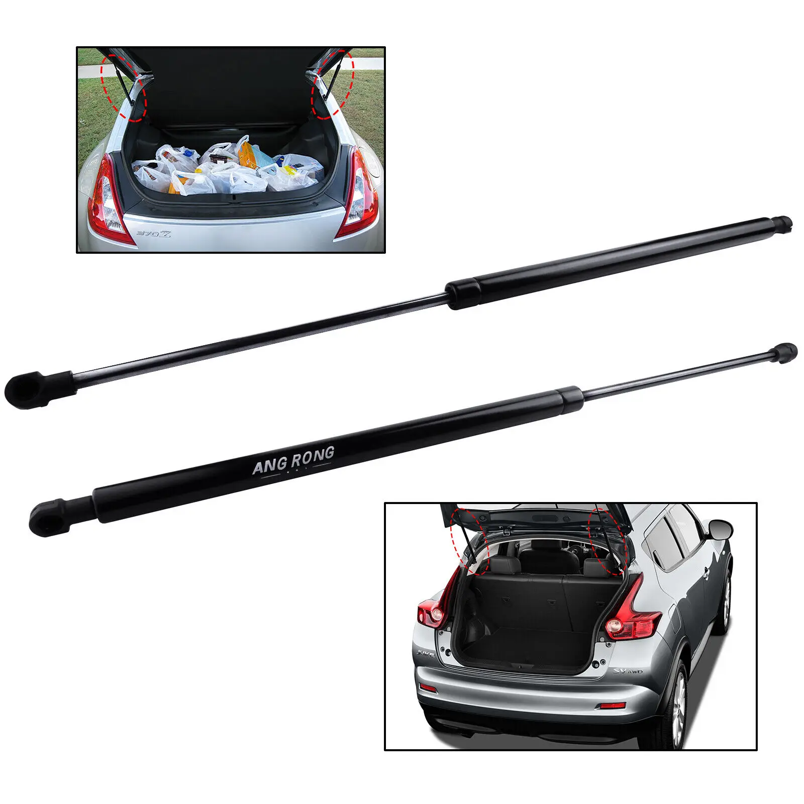 2x For Nissan X-Trail T30 SUV 2001-13 Rear Boot Upper Tailgate Gas Struts Spring