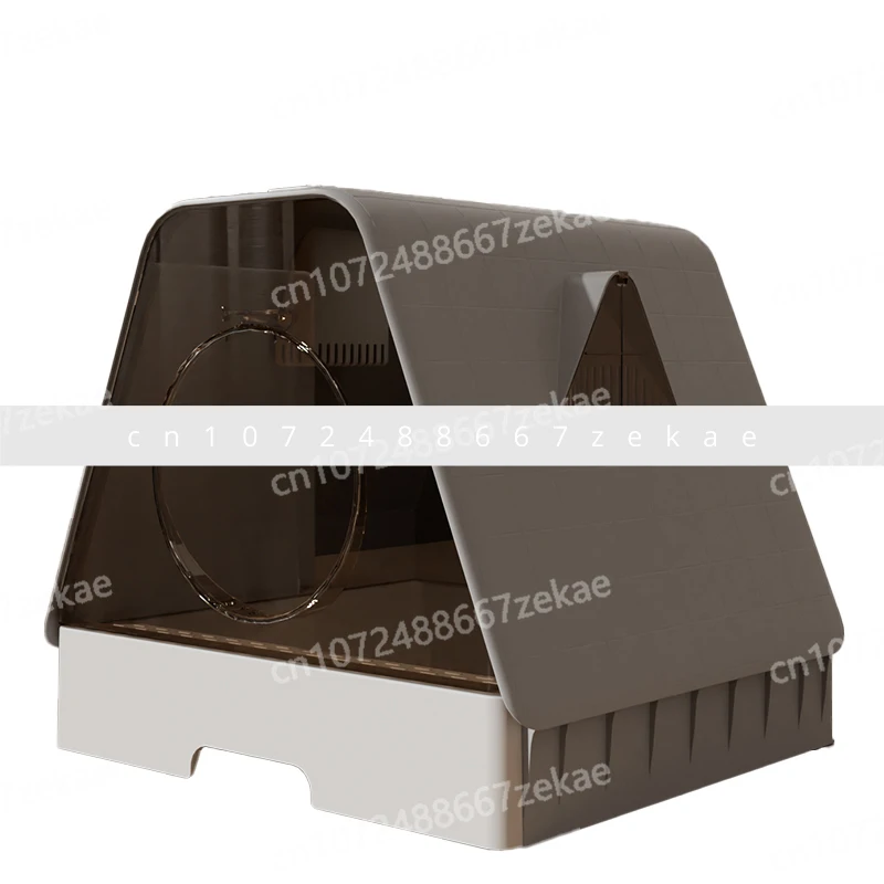 

Негабаритный закрытый кошачий лоток с выдвижным ящиком, защита от брызг, контроль запаха для котят, мейн-кун