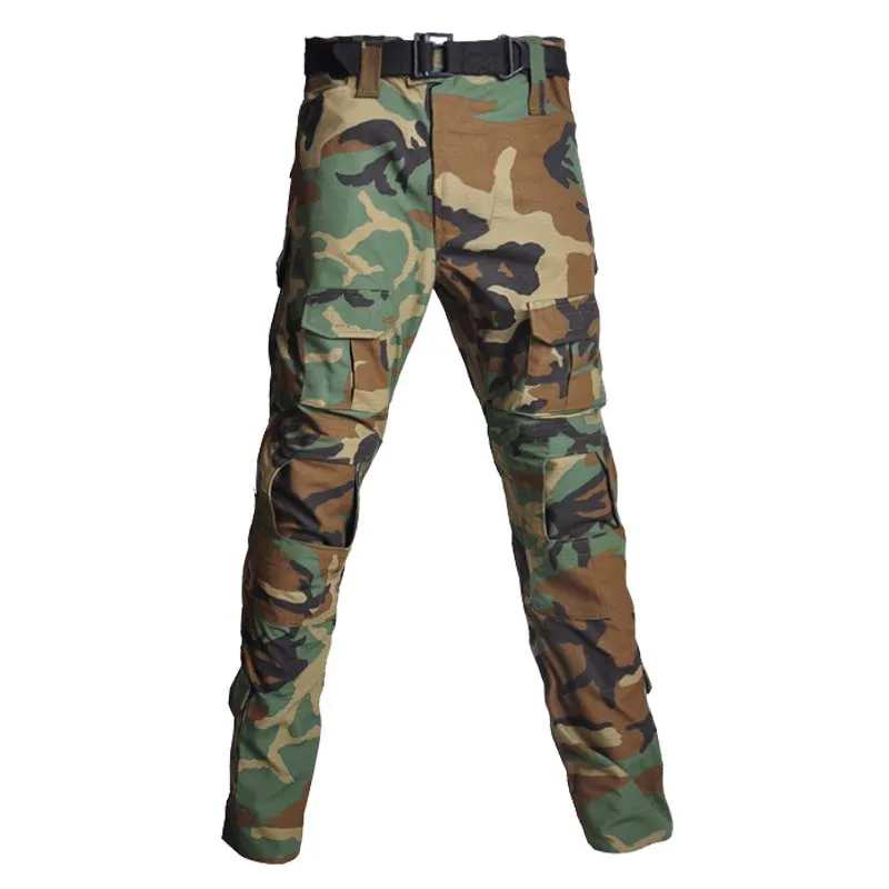 Tactical Cargo Uniform Jungle Green Set Long Sleeve Shirt Cargo Pants Knee Outdoor Hunting Training Clothing view 4
