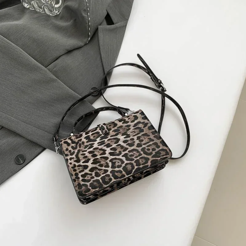 Leopard Buckle Fashion PU Shoulder Bags Sewing Flap Hasp Crossbody Bag High Quality Hand Bags 2024 Hot Sale Bags for Women