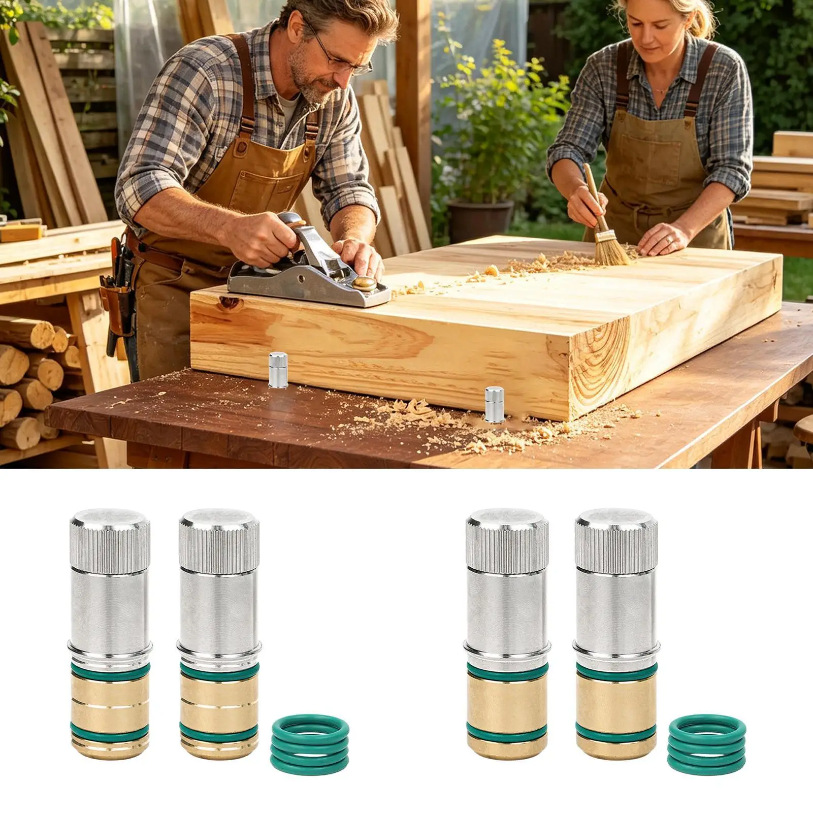 Bench Dogs 2-piece Self-Locking Woodworking Workbench Table Stop Dog Hole Clamps for Room Entryway Table Window Work Travel