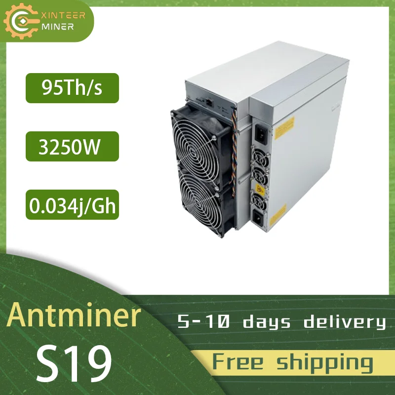 New Bitmain Antminer S19 90T Bitcoin miner Free Shipping