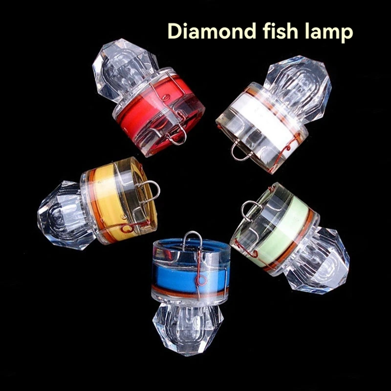 ABDJ-Mini LED Waterproof Fishing Bait Light Waterproof Fishing Bait Light Deep Drop Underwater Fish Lure Lamp Lights