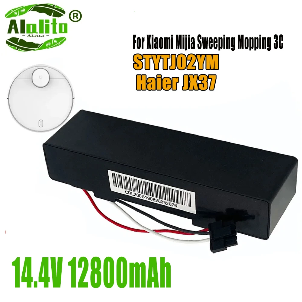 STYTJ02YM Battery Original 14.8V 12800mAh for Xiaomi Mop Pro Robot Vacuum Cleaner Replacement Battery for Yunmi MVVO1/Haier JX37