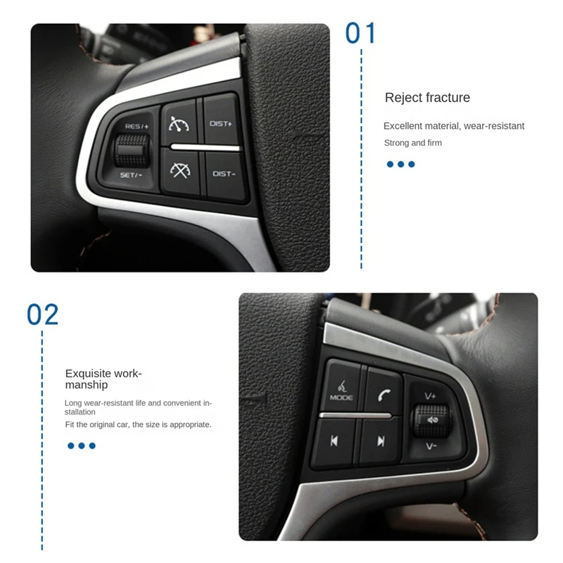 Car Multi-Function Steering Wheel Button For Geely Boyue 2016-2021 Remote Control Cruise Switch Parts