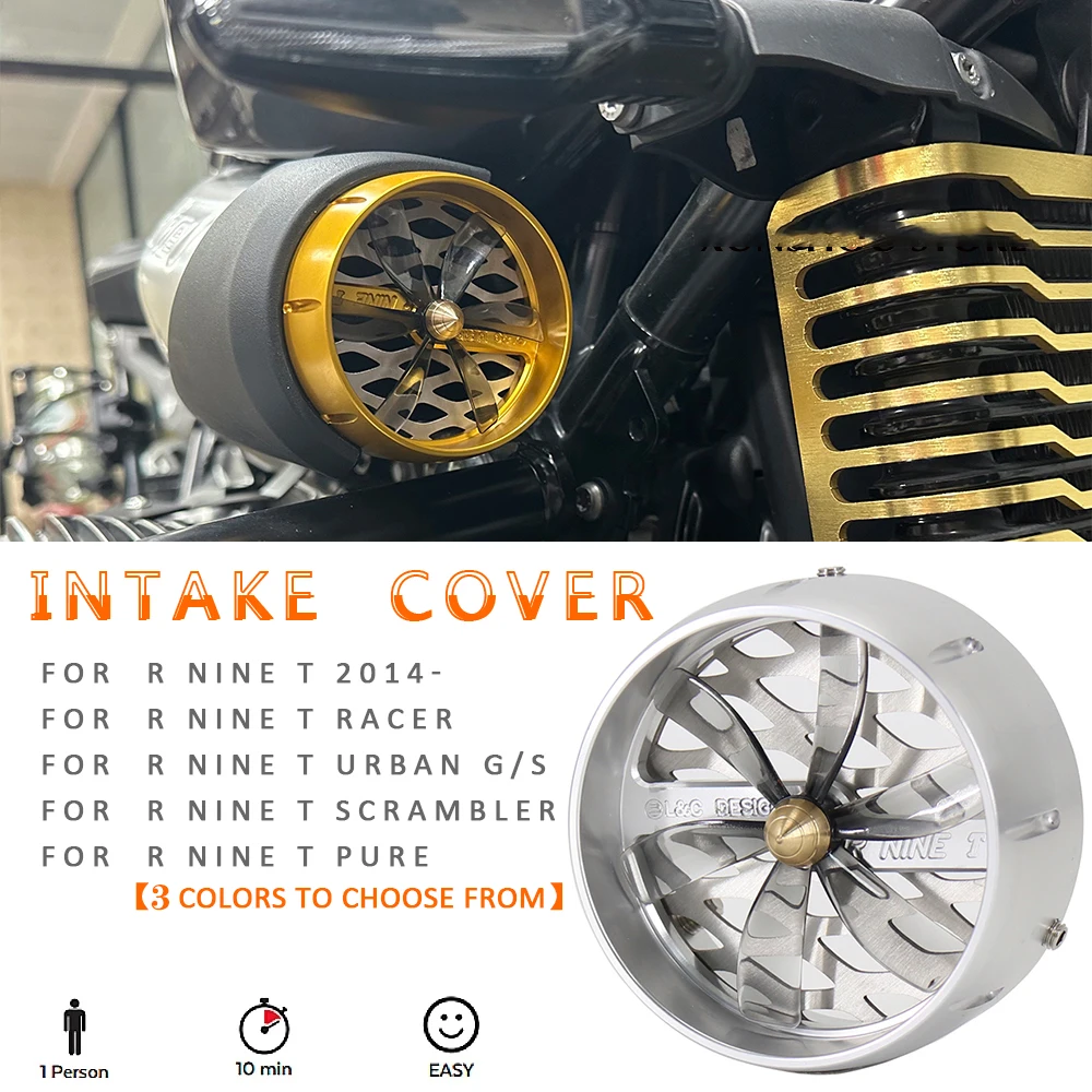 

R9T Motorcycle Accessories For BMW RNINET Air Intake Guard Cover Aluminum RNineT Scrambler R NINET NineT Pure R NINE T Urban