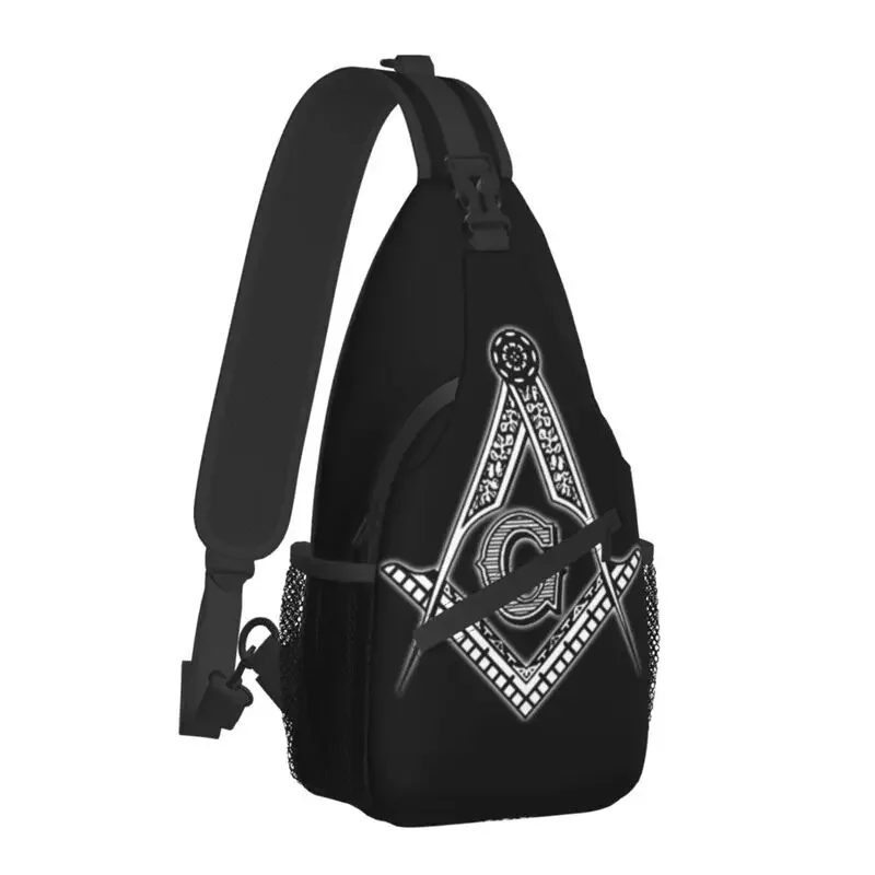 Fashion Freemason Sling Bags for Cycling Camping Men Masonic Freemasonry Chest Crossbody Backpack Shoulder Daypack