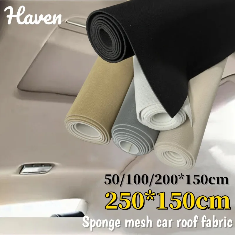 

Noise Reducing Sponge Backing Car Roof Mesh Cloth Non-adhesive Car Headliner Fabric for Renovate Repairing Sagging Car Ceilings