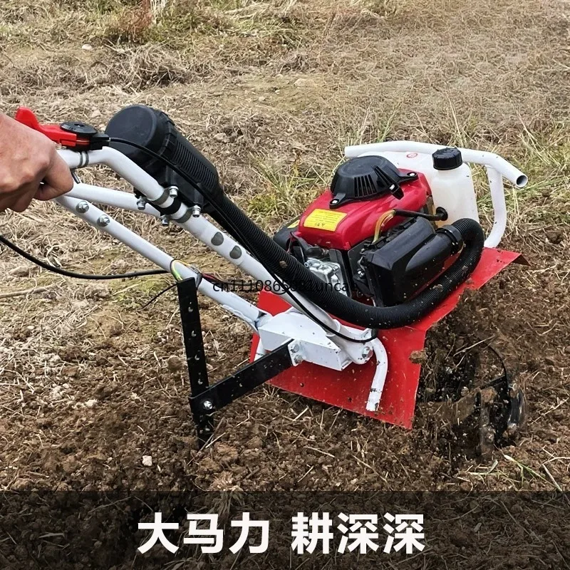 For Small Tiller Agricultural Rotary Cultivator Household Weeding Ditching Soil Loosening Farming Machine