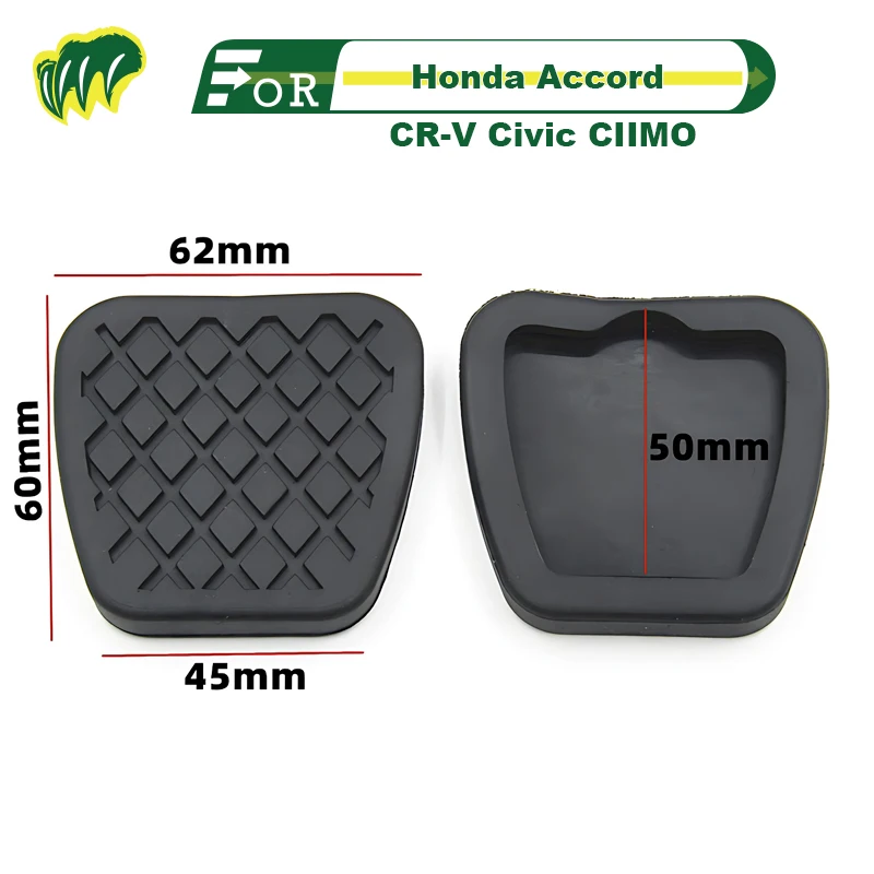 2pcs For  Honda Accord CR-V Civic CIIMO Clutch And Brake Pedal Pad Rubber Foot Pedal Pad Covers