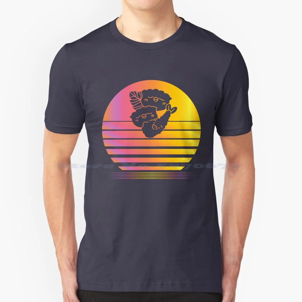 Sushi Go Synthwave-Brettspiel inspiriert Grafik-Tabletop Gaming-Bgg T-Shirt 100% Baumwolle T-Shirt Eurogame Meeple Tabletop Gaming