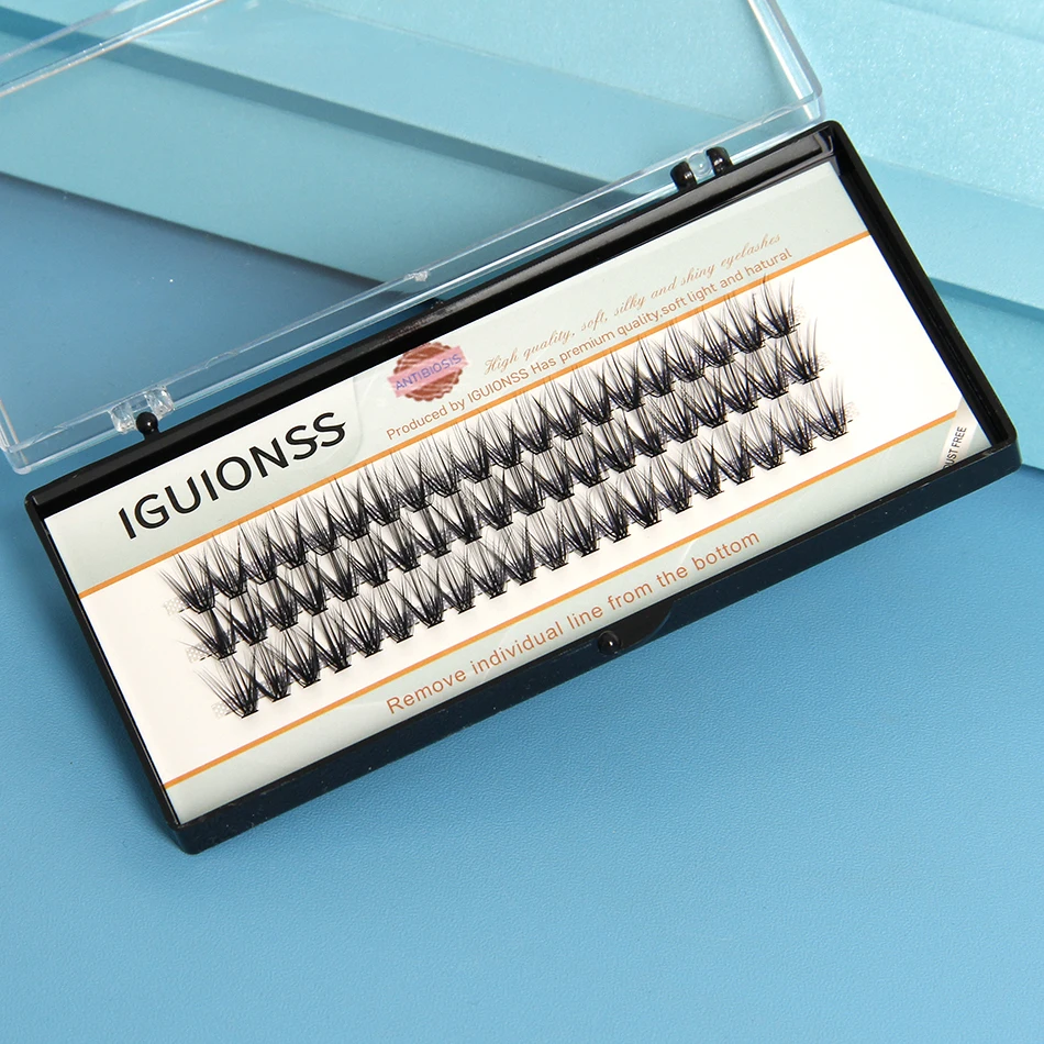 IGUIONSS 30D Nerz-Wimpernverlängerung Natürliche 3D Russische Volumen-Kunstwimpern Einzelne Weiche Natürliche Falsche Wimpern – Detail 4