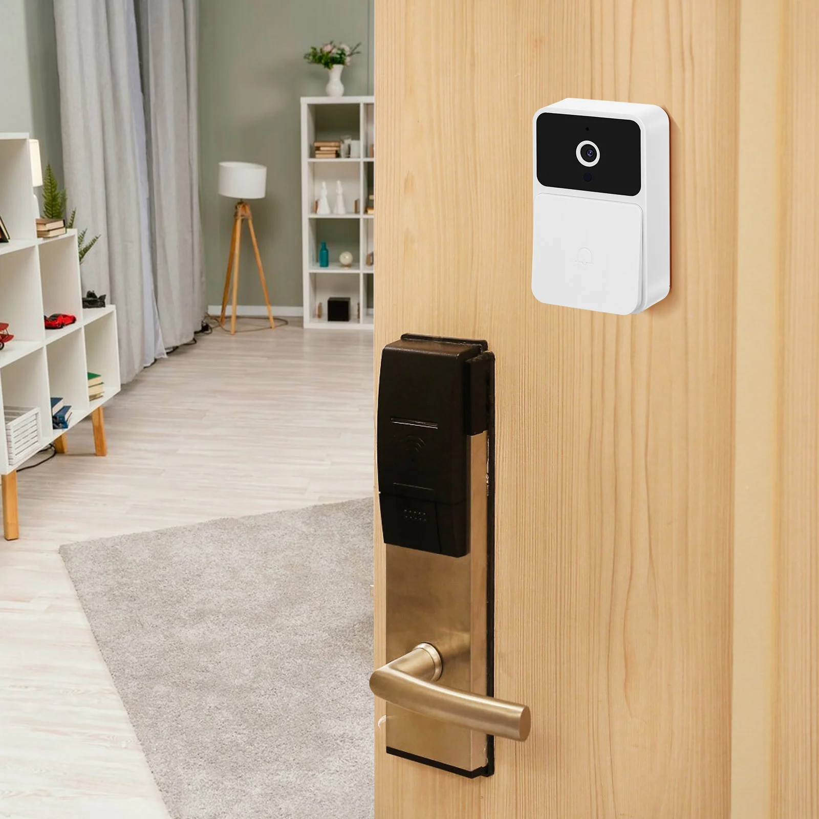 Two-way Intercom Video Doorbell (rechargeable Model) Wifi Camera Wireless Cameras for Home Security Abs Apartment