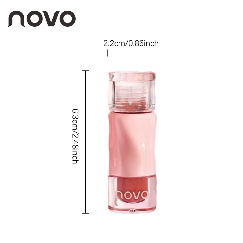 ملمع شفاه مائي لامع - ملمع شفاه مرطب، لامع يدوم طويلاً، مرطب، ليس من السهل أن يبهت، ملمس خفيف الوزن، لون غني