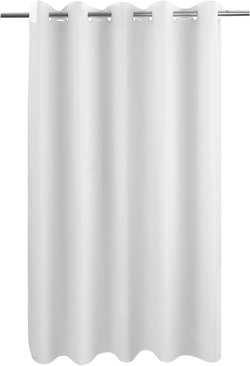 

Waterproof Soft Washable Microfiber Shower Curtain with Magnets, White Standard Size