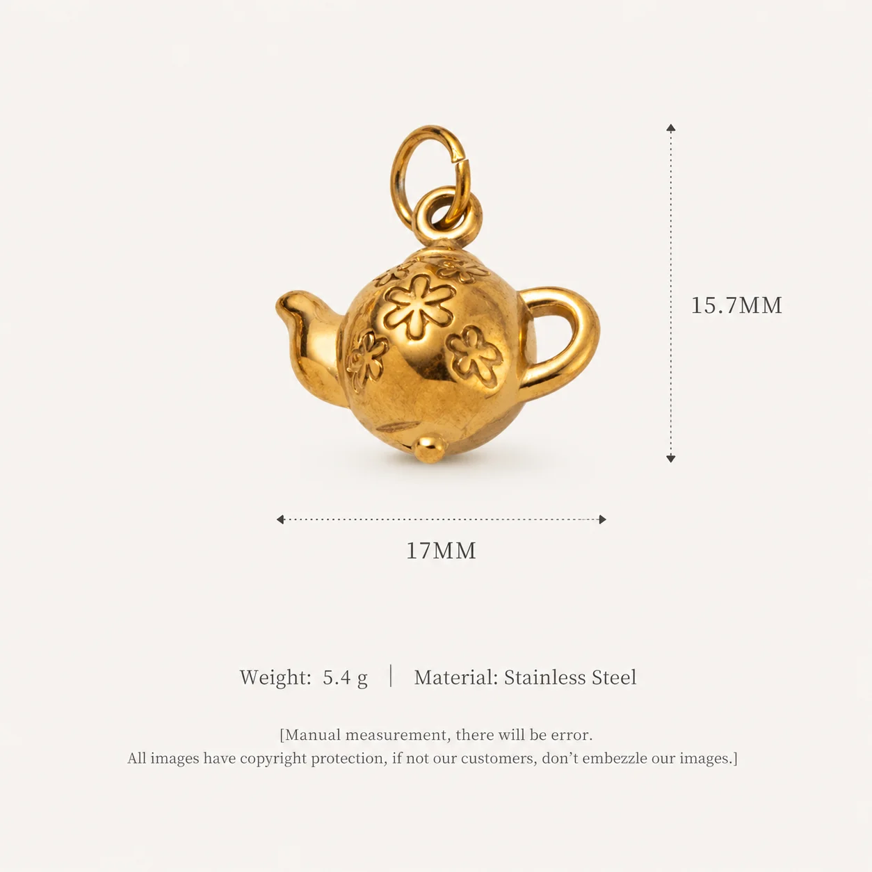 Edelstahl Minimalistischer Neuer Stil Frische Wolke Blütenblatt Weinglas Löffel DIY Anhänger Charms für Schmuck – Detail 5