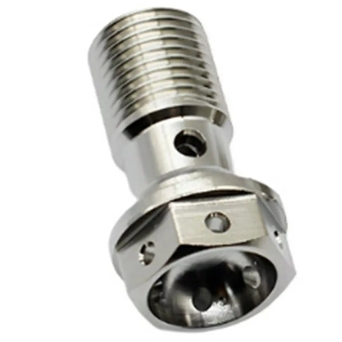 Compatible Titanium Banjo Bolt M10 Pitch 1.0mm Single Hole Hex Key Head Screw for Motorbike Brembo Brake Dual Line