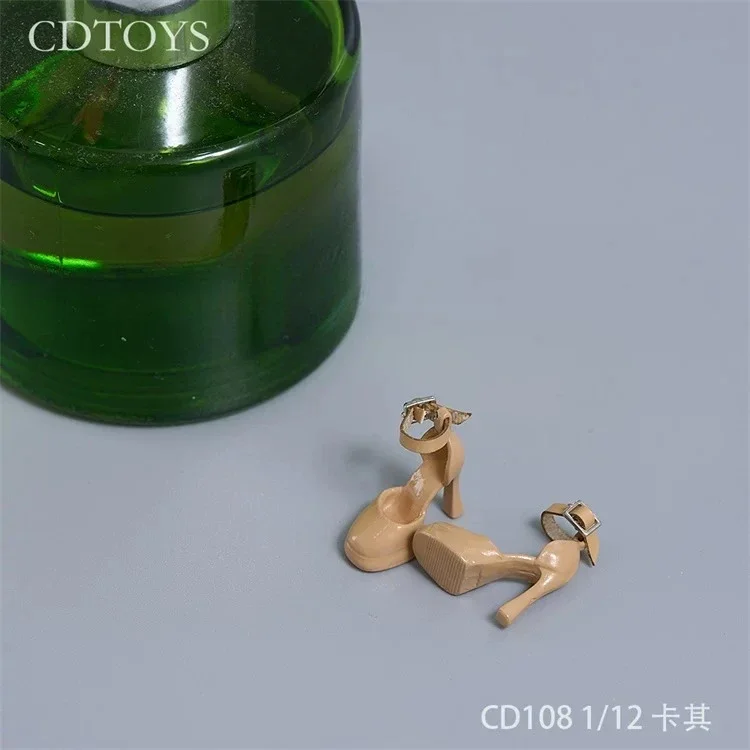Cdtoys Cd108 1/6 1/12 Maßstab Einfarbige High Heels Hohlschuhe Modell Weibliches Soldaten-Zubehör für 12'' 6'' Actionfiguren-Körper – Detail 10