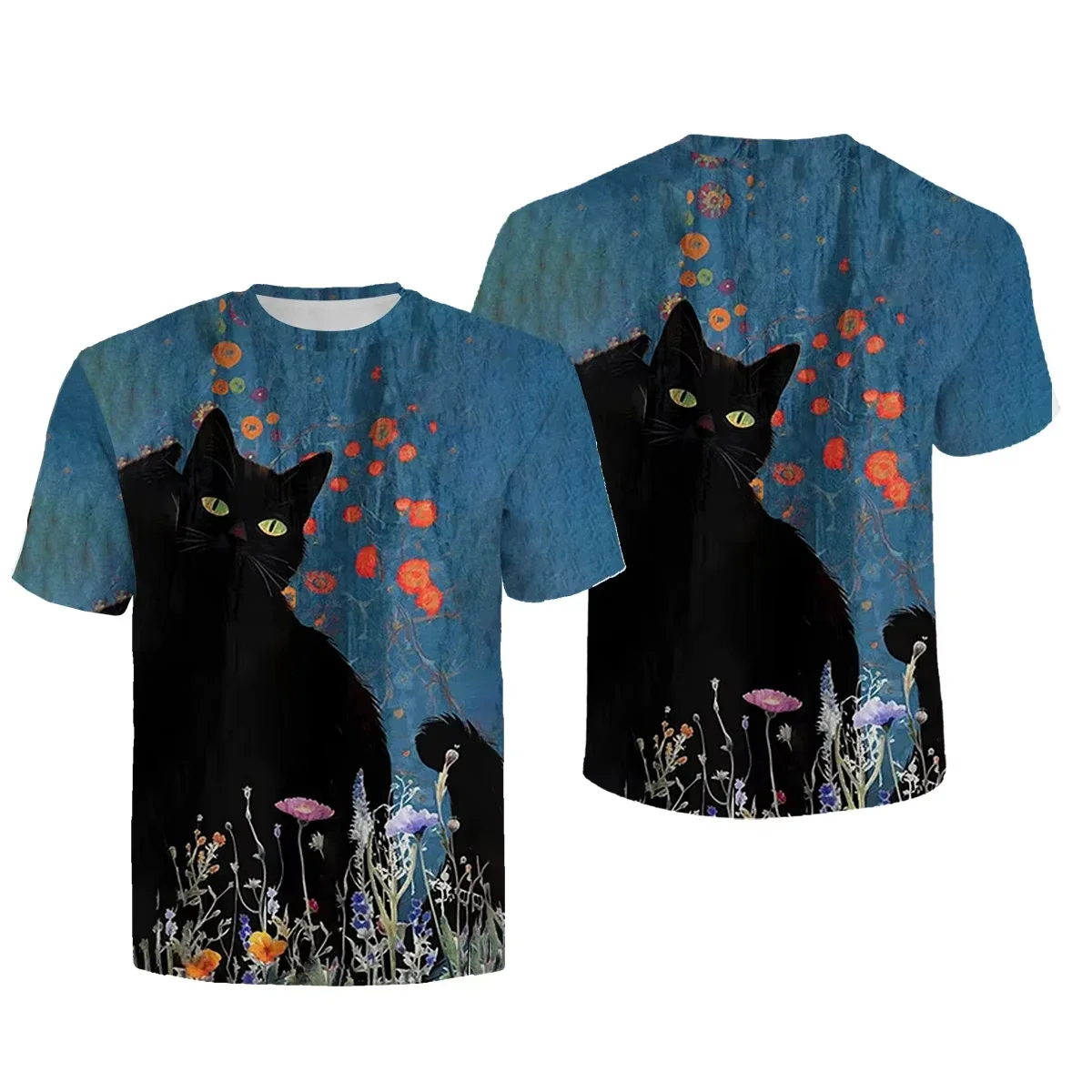 Funny Cat 3D Printed T Shirt For Men Funny Dinosaur Graphic T-Shirts Fashion New Casual Oversized Round Neck Men's Clothes