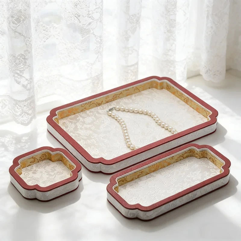 Court-Style Jewelry Storage Tray, Jade And Accessory Display Tray, Bracelet And Necklace Viewing Tray, Jewelry Display Props