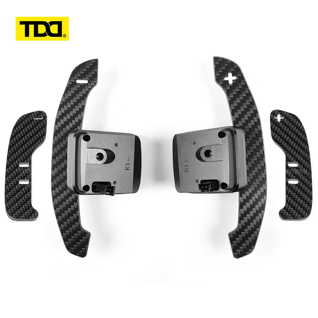 TDD Fif For Chevrolet Camaro SS Corvette C7 2014-2019 Carbon Fiber Magnetic Paddle Shifter with Spare Paddle Pads