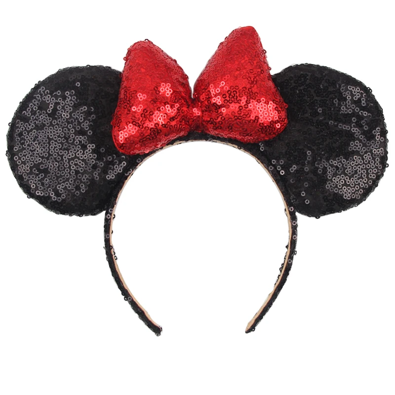 

1pc Classic Disney Princess Hairband Sparkle Mickey Mouse Ear Headband Theme Park Party Sweet Gift Women's Hair Accessories