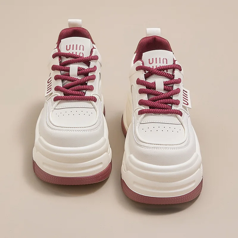 

Женские повседневные туфли на толстой подошве 7 см, белые туфли, увеличивающие рост, женская обувь, универсальные спортивные и повседневные туфли для доски