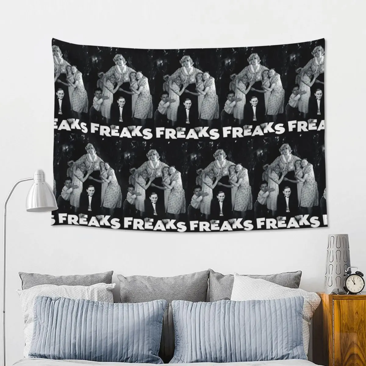Freaks 1932 Gobble We Accept Her One Of Us Tapestry Funny Wall Hanging Aesthetic Home Decoration Tapestries for  Dorm Room