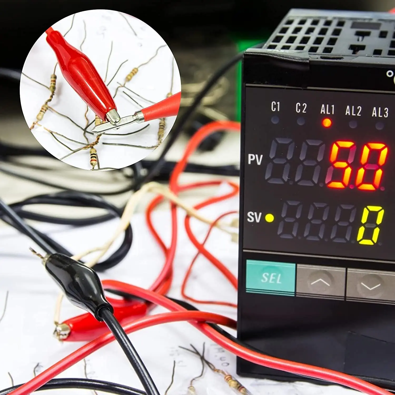 50 cm 28mm pince Crocodile numéro Double extrémité pinces Crocodile câble test fil pince pour test électrique, connexion de Circuit