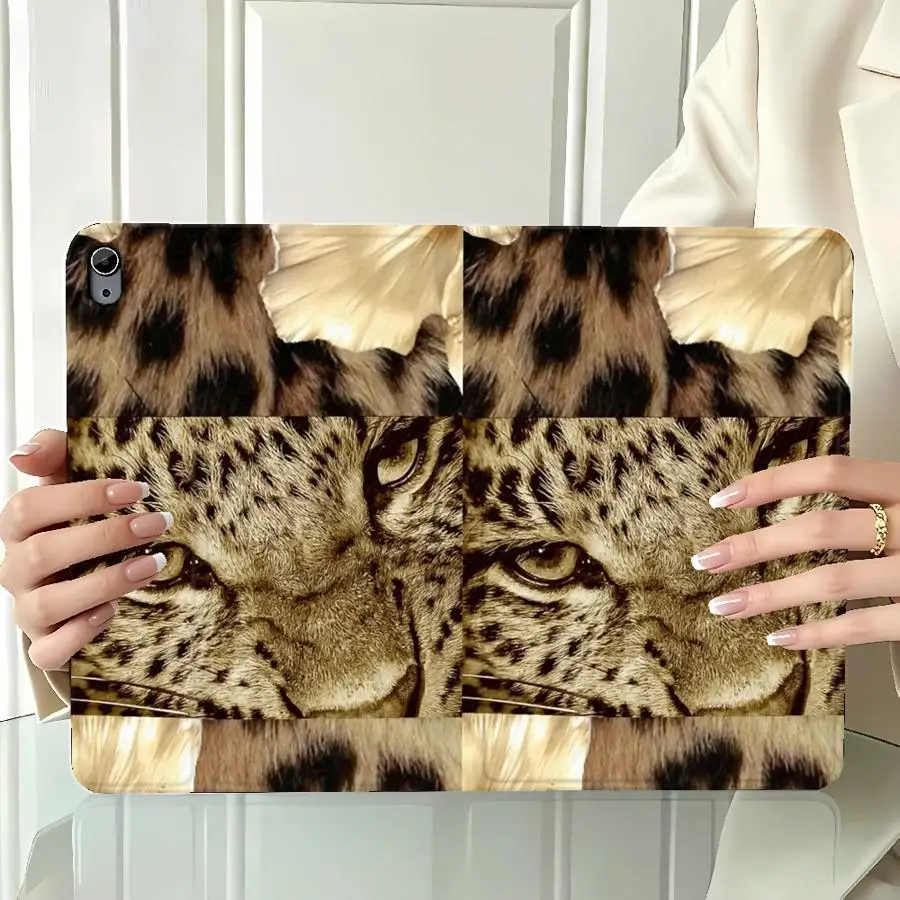 with Pencil Slot Case for Xiaomi Pad 5 6 7 8 Pro Pad 6s Pro 7 Ultra Redmi Pad SE K Pad 8.8 9.7 12.4 Inch Leopard Butterfly
