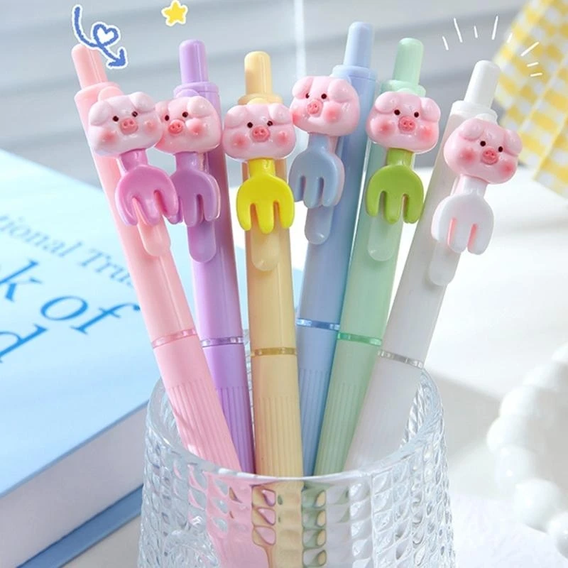 3pcs/pack 0.5mm 미세 팁 펜 젤 젤 액체 잉크 롤링 젤 잉크 펜