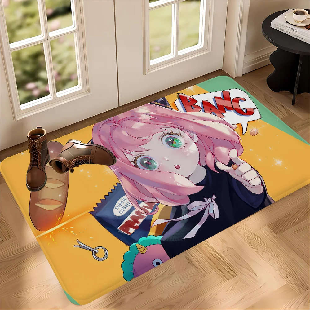 Spy X Family Anime Anya Bathroom Mat Anti-slip Absorb Water Long Strip Cushion Bedroon Mat Hotel Decor Mat