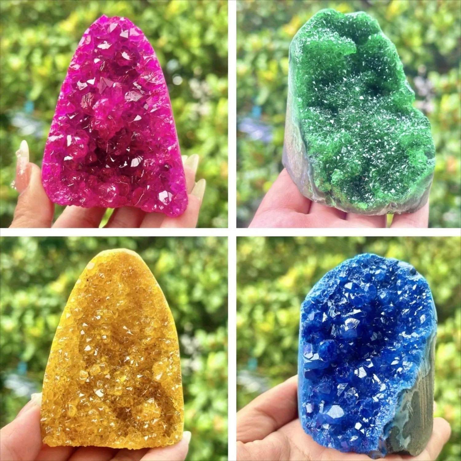 

1PC Mysterious Colored Crystal Cluster Geodes - CrystalHalo - Home Decor, Perfect Gift Ideas