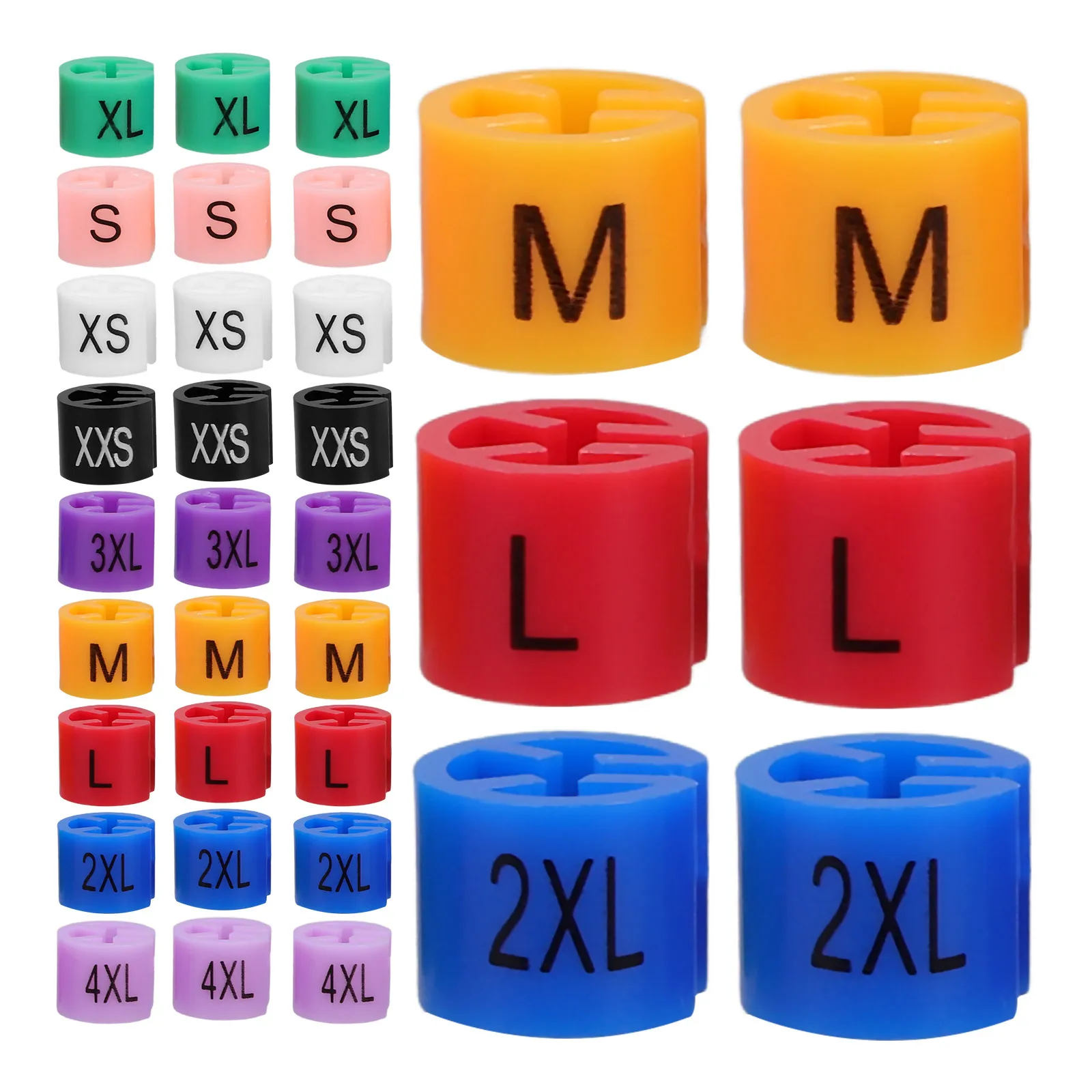 

290Pcs Colorful Garment Size Markers Reusable Hanger Tag Numbers for Quick Size Recognition Closet Organization Clothing Display